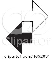 Poster, Art Print Of Black And White Oppositional Arrows