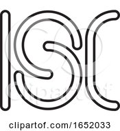 Poster, Art Print Of Black And White Isc Letter Design