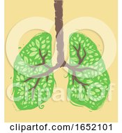 Poster, Art Print Of Green Lungs Tree Illustration