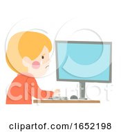 Kid Boy Children Help Line Website Illustration