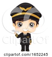 Kid Boy Airplane Pilot Illustration