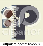 Poster, Art Print Of Kids Alphabet School Piano Lesson Illustration