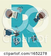 Poster, Art Print Of Kids Alphabet School Robotics Illustration