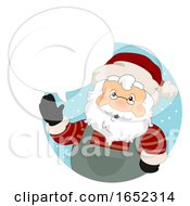 Poster, Art Print Of Santa Claus Christmas Market Speech Bubble