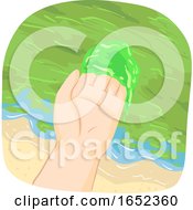 Hand Shore Algal Bloom Illustration