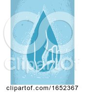 Poster, Art Print Of Droplet Water Hand Illustration
