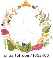 Poster, Art Print Of Tropical Plants Frame Illustration