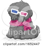 Poster, Art Print Of Dog Films Glasses 3d Illustration