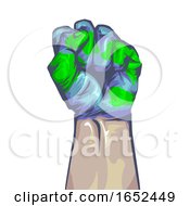 Poster, Art Print Of Hand Fist Save Earth Illustration