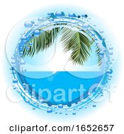 Poster, Art Print Of Tropical Summer Holiday On Water Bubble Border