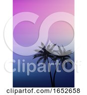 Poster, Art Print Of Palm Trees On A Gradient Background