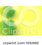 Palm Tree Leaves On A Bright Yellow Background