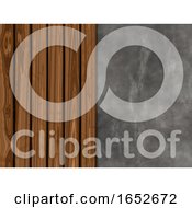 Poster, Art Print Of Texture Background With Old Wood And Concrete