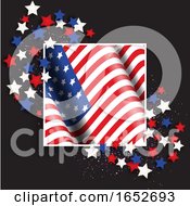 Poster, Art Print Of 4th July Independence Day Background With American Flag And Stars