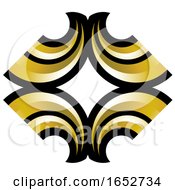 Poster, Art Print Of Gold And Black Design