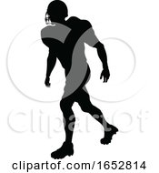 Poster, Art Print Of Silhouette American Football Player
