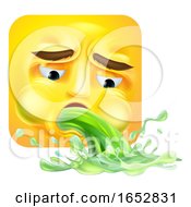 Poster, Art Print Of Vomiting Puking Emoji Emoticon Icon Cartoon