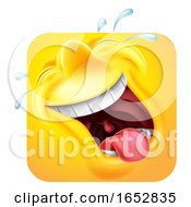 Laughing Emoji Emoticon Icon 3D Cartoon Character