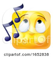 Whistling Emoji Emoticon Icon 3D Cartoon Character by AtStockIllustration