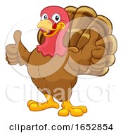 Turkey Thanksgiving Or Christmas Cartoon Character