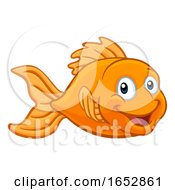 Gold Fish Or Goldfish Cartoon Character by AtStockIllustration
