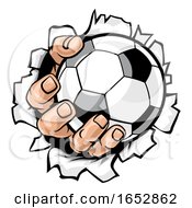 Soccer Ball Hand Tearing Background