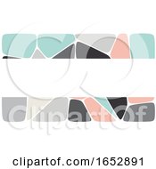 Business Card Template With Abstract Pebbles Shape Design