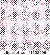 Poster, Art Print Of Dotted Pattern Background In Red White And Blue Colours