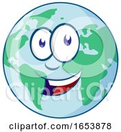Poster, Art Print Of Cartoon Happy Earth Mascot
