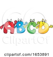 Poster, Art Print Of Cartoon Abcd Letter Characters