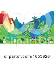 Poster, Art Print Of Cute Peacock Bird In A Park