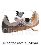 Funny Puppy Dog In A Kayak Canoe 3d Illustration by Steve Young