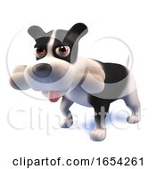 Cute Puppy Dog With Bone 3d Illustration by Steve Young