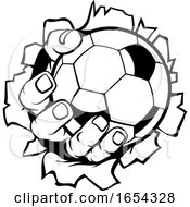 Soccer Football Ball Hand Tearing Background
