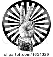 Poster, Art Print Of Peace Victory Hand Sign