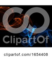 Poster, Art Print Of Abstract Background With Flowing Lines In Fire And Ice Colours