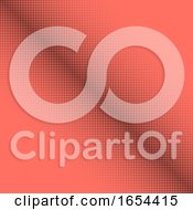 Poster, Art Print Of Abstract Halftone Dots Design Background In Coral Colour
