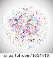 Poster, Art Print Of Abstract Letters Background