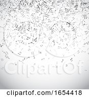 Poster, Art Print Of Abstract Music Notes Background