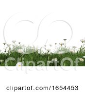 3D Landscape With Daisies And Buttercups