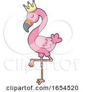 Crowned Pink Flamingo