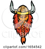 Angry Norseman Head Mascot by patrimonio