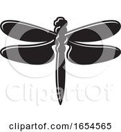 Poster, Art Print Of Black And White Dragonfly