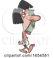 Poster, Art Print Of Cartoon Egyptian Carrying A Vase