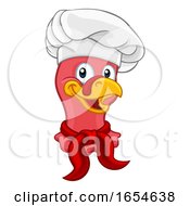Poster, Art Print Of Turkey Chef Thanksgiving Or Christmas Cartoon