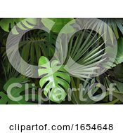 Poster, Art Print Of 3d Tropical Foliage Backdrop