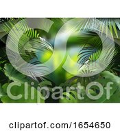Poster, Art Print Of 3d Tropical Foliage Backdrop