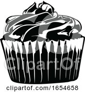 Poster, Art Print Of Black And White Cupcake