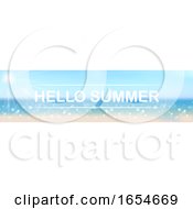 Poster, Art Print Of Hello Summer Beach And Sky Banner