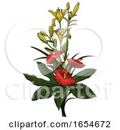 Poster, Art Print Of Tropical Flower Bouquet